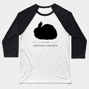 French Angora Rabbit Black Silhouette Baseball T-Shirt